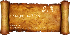 Somlyai Nóra névjegykártya